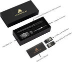 HUASHILAI Luxury Matte Black Forest Fountain Pen Set, Titanium Black Extra Fine - Image 2