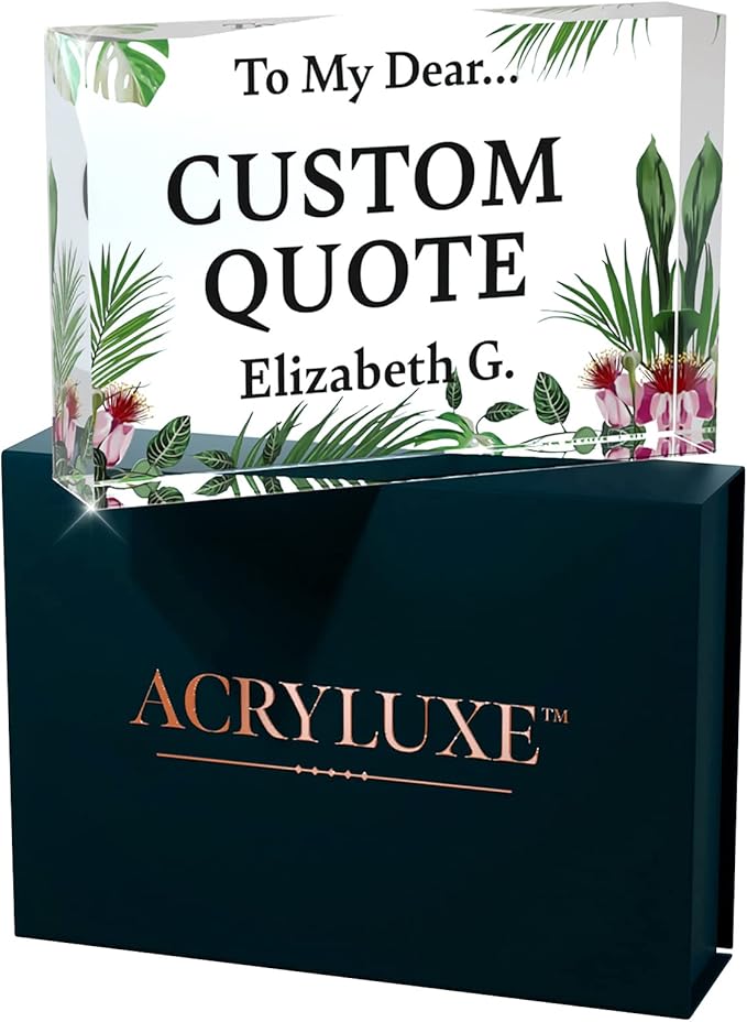 Personalized Gifts, Custom Quote Block Letter Board, Crystal-Clear Acrylic - Image 3