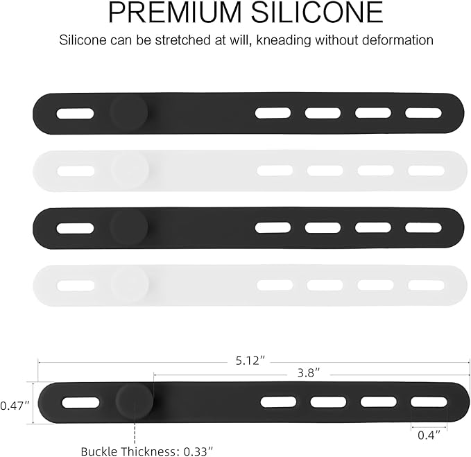 Donruby 24Pcs Silicone Cable Ties - Image 2