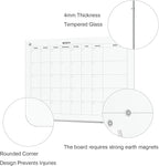 TOWON 47 x 35 Inch Large Glass Dry Erase Board, Magnetic Whiteboard Calendar - Image 3