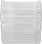 Jeanoko Desk Letter Tray Set Transparent Stackable Organizer - Image 6