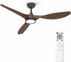 roomratv 52'' modern ceiling fan with light, wide, front angle view