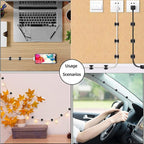 ITUGOU 100 PCS Adhesive Cable Clips Cord Organizer, Wire Holder - Image 6