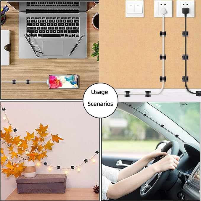 ITUGOU 100 PCS Cable Clips Cord Organizer, Wire Holder - Image 7