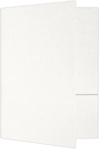 LUXPaper 9" x 12" Presentation Folders | Two Pocket | White Linen | 100lb. by LUXPaper