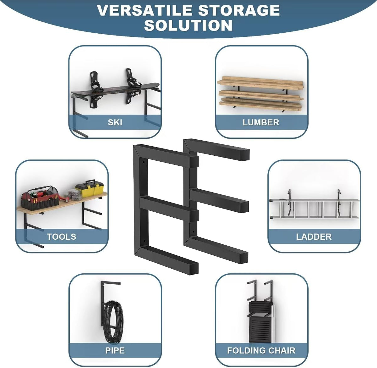 ultrawall lumber storage rack, wall mount wood storage, close-up detail