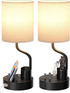 fenmzee bedside lamps for bedroom set of 2, main product view