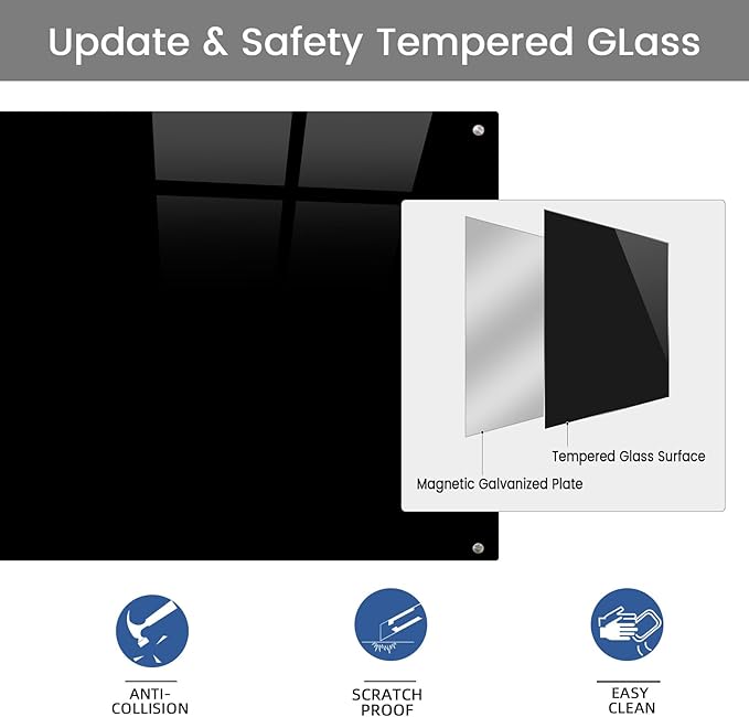 Gooderboard Glass Magnetic Black Board - Image 4