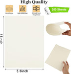 Acrux7 200 Sheets Ivory Cardstock 8.5 x 11 Inch Cream White Card Stock Paper - Image 2