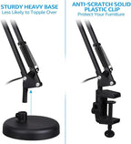 TORCHSTAR Metal Desk Lamp with Clamp, Swing Arm, Architect Adjustable Gooseneck - Image 2