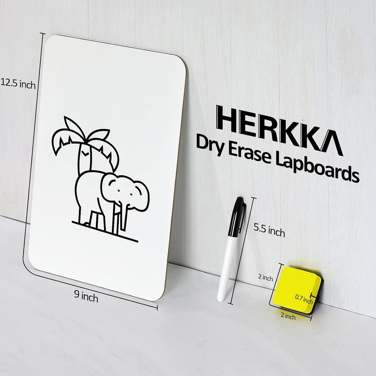 Dry Erase Lapboards, HERKKA 32 Pack Double Sided Dry Erase Lap Boards 9 x 12....