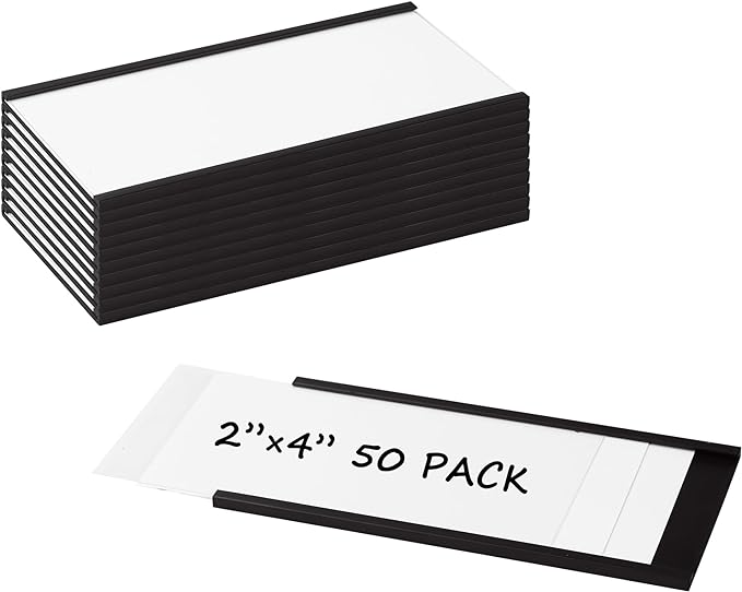 Realth C Channel Magnetic Strip 50 Pack, Magnet Labels by Realth