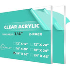 CALPALMY 24 x 36 Clear Acrylic Sheet Plexiglass 1/4” Thick; Use by CalPalmy