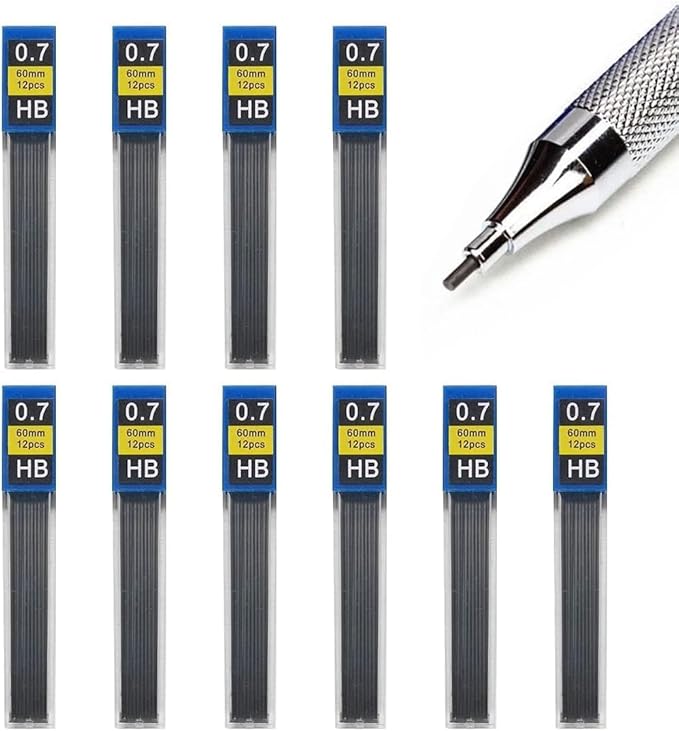 DreamAug 0.7mm HB Mechanical Pencil Lead Refills – 120 Pieces, Break-Resistant by Unknown