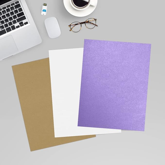 LUXPaper 8.5" x 11" Cardstock | Letter Size | Amethyst Metallic | 105lb. Cover - Image 6