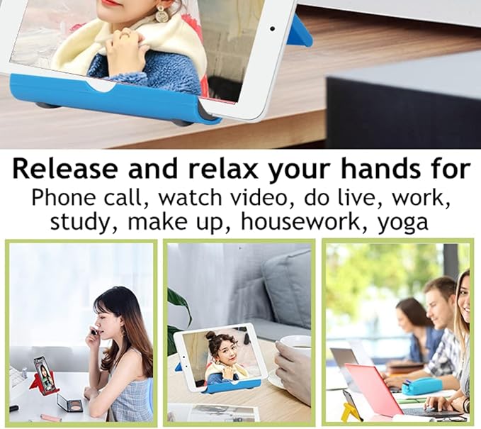 JUSDIQIR Cell Phone Stand for Desk Foldable Cell Phone Holder Desk Tablet - Image 4