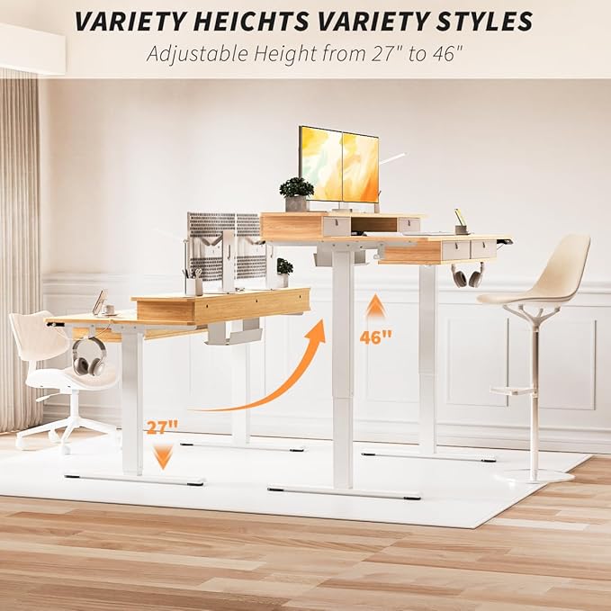 Kingant 55 x 30 Inch Electric Standing Desk - Image 4