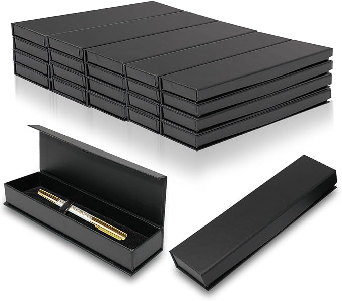 Olutacot 21 Pcs Pen Gift Boxes Empty Black Ballpoint Pen Gift Box by OLUTACOT
