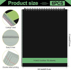 Resurhang 6 Pcs Legal Pad Top Spiral Bound Notebook 70 Sheets Double Sided - Image 2