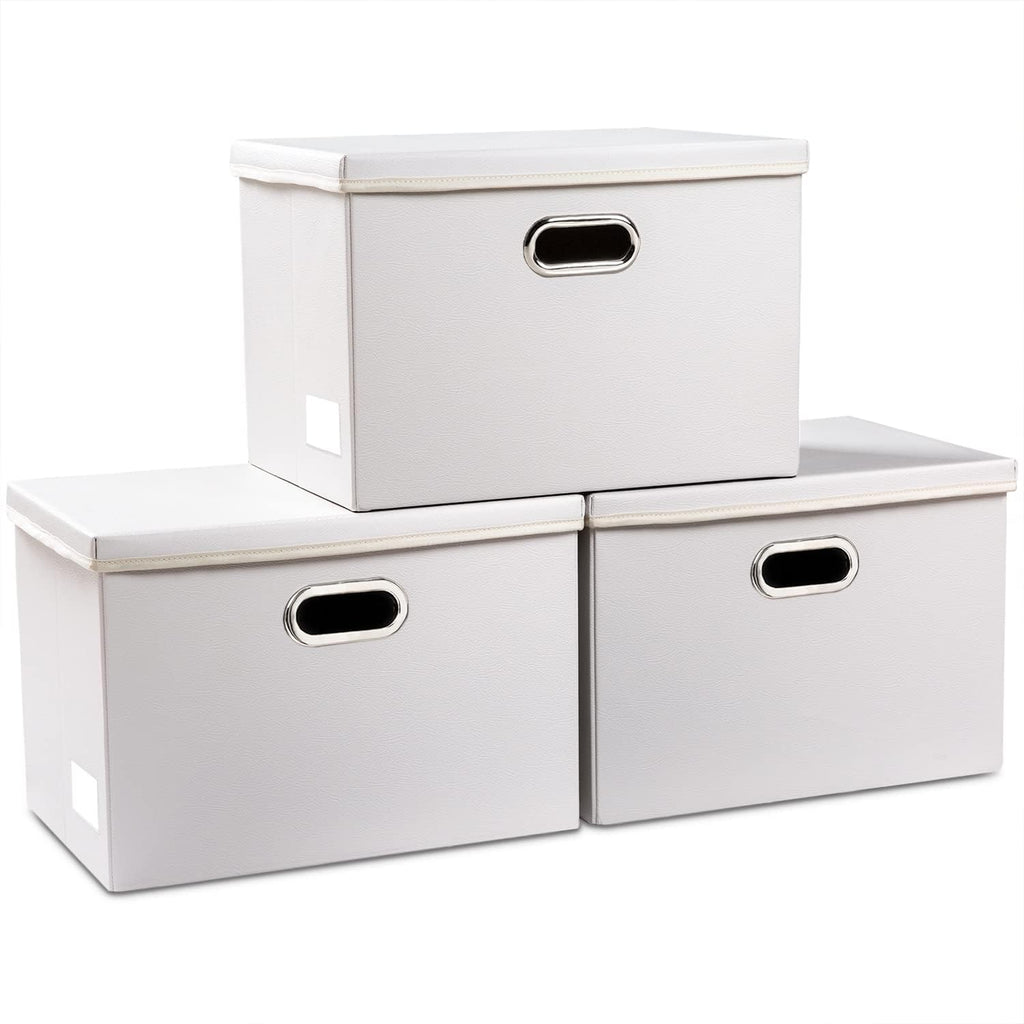 PRANDOM Large Stackable Storage Bins