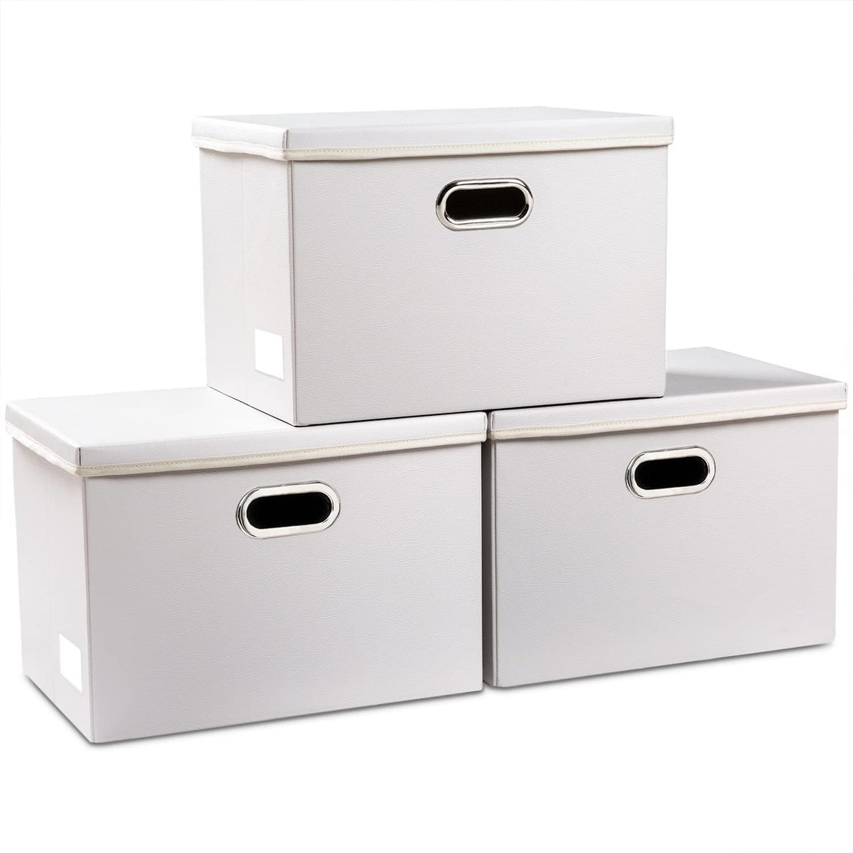 PRANDOM Large Stackable Storage Bins