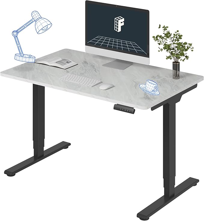 FLEXISPOT E6 3-Stage Dual Motor Electric Standing Desk 48 x 30 Sit Stand Up Desk by FlexiSpot