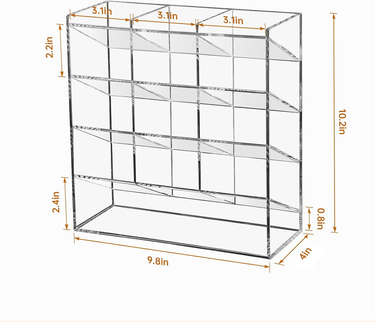 beygorm acrylic vertical marker organizer for 150 markers, package contents