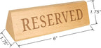 Wood Table Top Seating Reserved Signs - Image 2