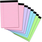 Note Pads 5x8, Narrow Ruled Legal Pad, 30 Sheet/notepad, 8 Pack Colored Legal by notepads