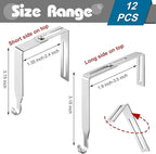 Amylove 12 Pcs Adjustable Cubicle Hanger Universal Partition Metal Cubicle - Image 2