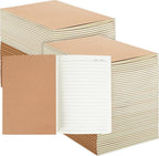 90pack Bulk A5 Journal Notebook, Kraft Cover 80 Pages Lined Paper Journal