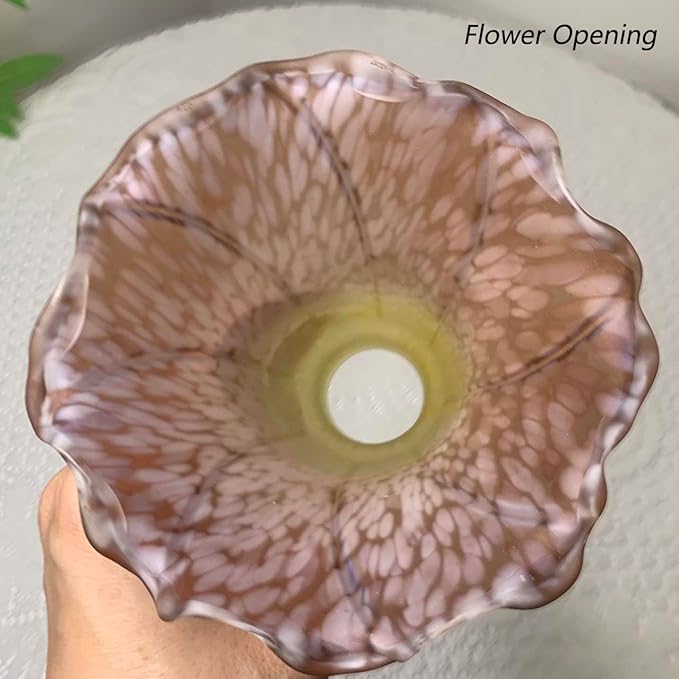 Bieye LS18 Lily Flower Blown Glass Lampshade - Image 4