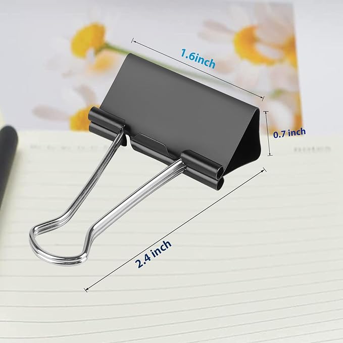 Ufmarine 40 Pcs Large Binder Clips 1.6 inch Length, Binder Clips Large - Image 3