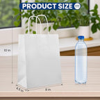 XPCARE 200Pack Paper Bags 8x4.5x10 Inch, Plain Medium Paper Bags - Image 2