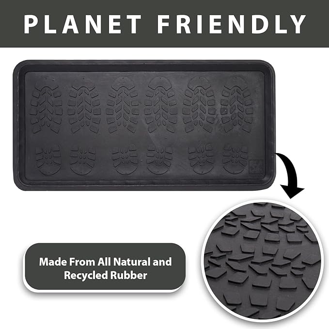 Envelor Rubber Boot Tray for Entryway Indoor Shoe Trays for Mudroom Wet Shoe - Image 2