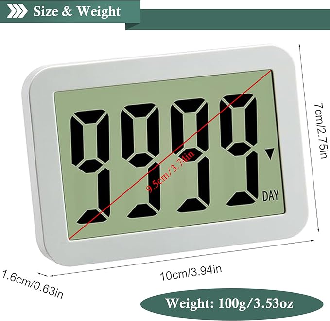 Digital Countdown Days Timer 9999-Days Electronic Timer - Image 3