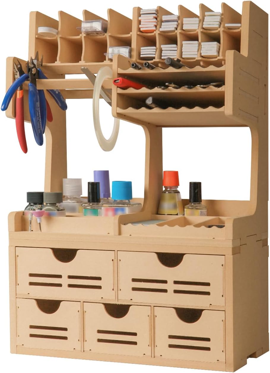 bucasso plastic model paint rack tool storage all-in-one, main product view