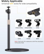 Webcam Tripod Stand for Desk Height Adjustable & 360° Swivel Webcam Mount - Image 3