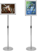 Adjustable Poster Stand Holder Heavy Duty Snap Open Aluminum Pedestal Floor by SENZHIYI