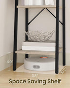Hzuaneri Ladder Shelf, Bookshelf Bookcase, Freestanding Corner Storage Shelve - Image 7