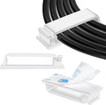 XHF 50 PCS Self Adhesive Cable Clips White, Wire Clips Cable Management Wire by XHF