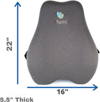 FOMI Extra High Back Lumbar Support Pillow | Thick Thoracic Foam Pad - Image 2