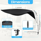 Adjustable Office Cubicle Desk Shade –Blocks Light and Visual Distractions - Image 6