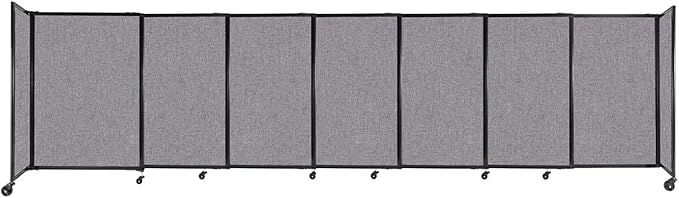 Versare Straightwall Sliding Portable Wall Partition | Freestanding Office by VERSARE