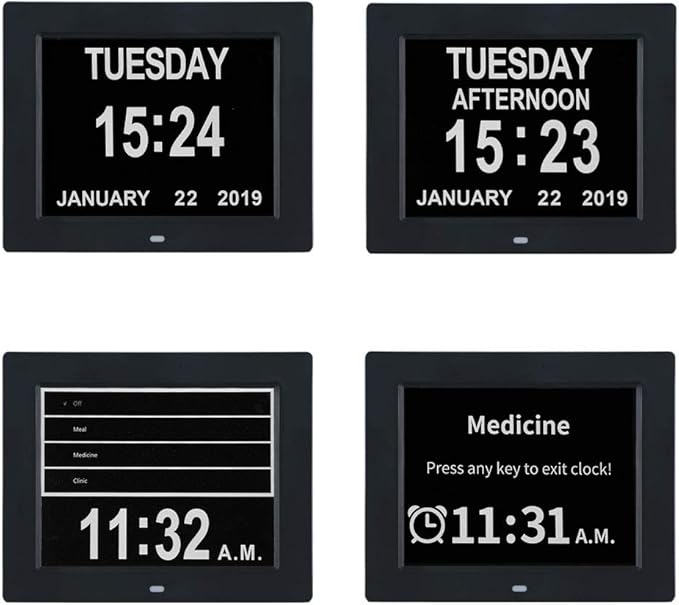 TMC 8 Inch Dementia Clock for Seniors – Large Auto-Dimming Calendar Display - Image 6