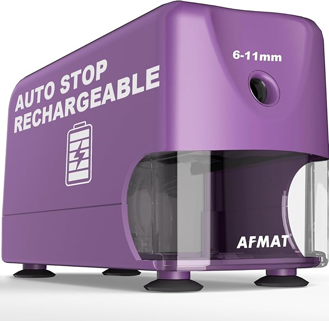 AFMAT Electric Pencil Sharpener Heavy Duty, Cordless & Rechargeable, Classroom by AFMAT