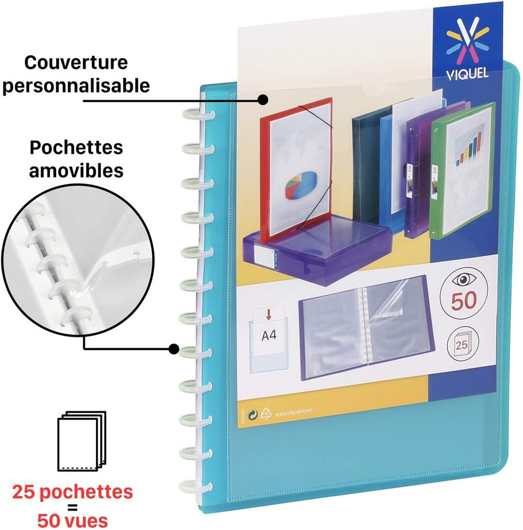 Viquel - Geode A4 50 Views Binding Display Book with Removable Pockets