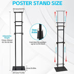 Noliven 4 PCS Adjustable Poster Stand, Double-Sided Freestanding Pedestal Sign - Image 3