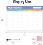 Loukin 17"x11.8" Monthly Dry Erase Calendar, Electrostatic Clings to All Shiny - Image 6