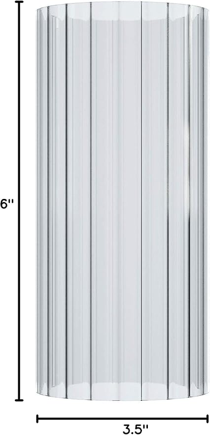 Sunwo Glass Shade Straight Cylinder Glass Lamp Shade Replacement - Image 7